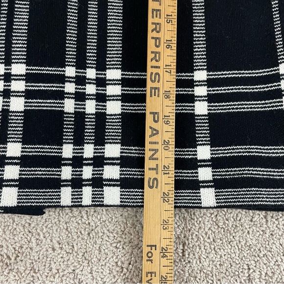 Chaps Sweater Jacket Women Large Black Plaid Asymmetrical Zip NWT T184 - Picture 6 of 12